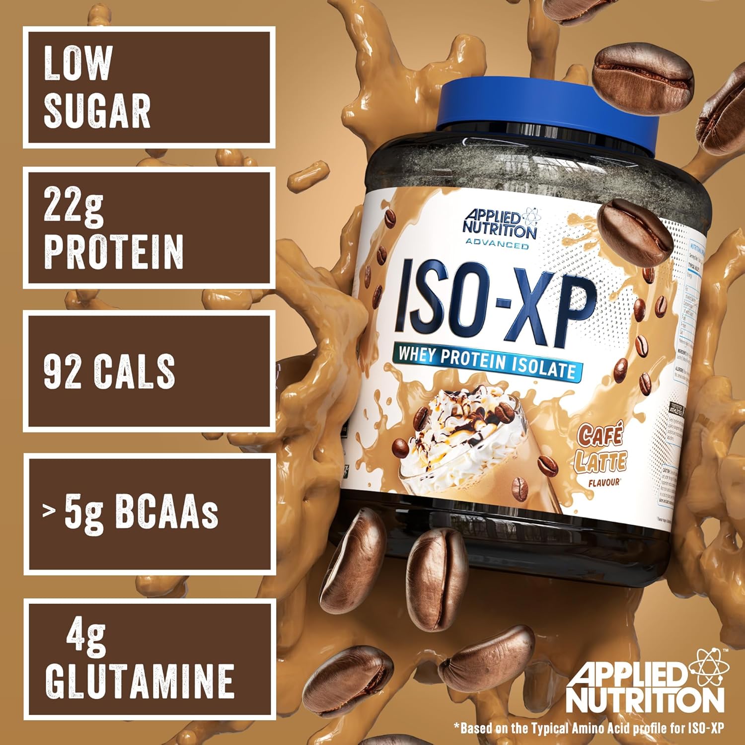 Applied Nutrition ISO XP Whey Isolate, Cafe Latte, 1.8kg, 72 Servings