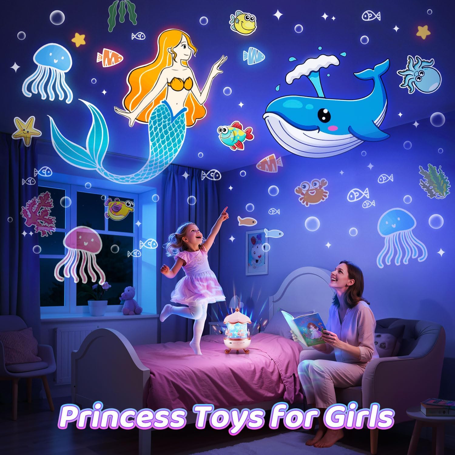 Night Light for Kids Gifts, 15 Sound Machine Baby Night Light