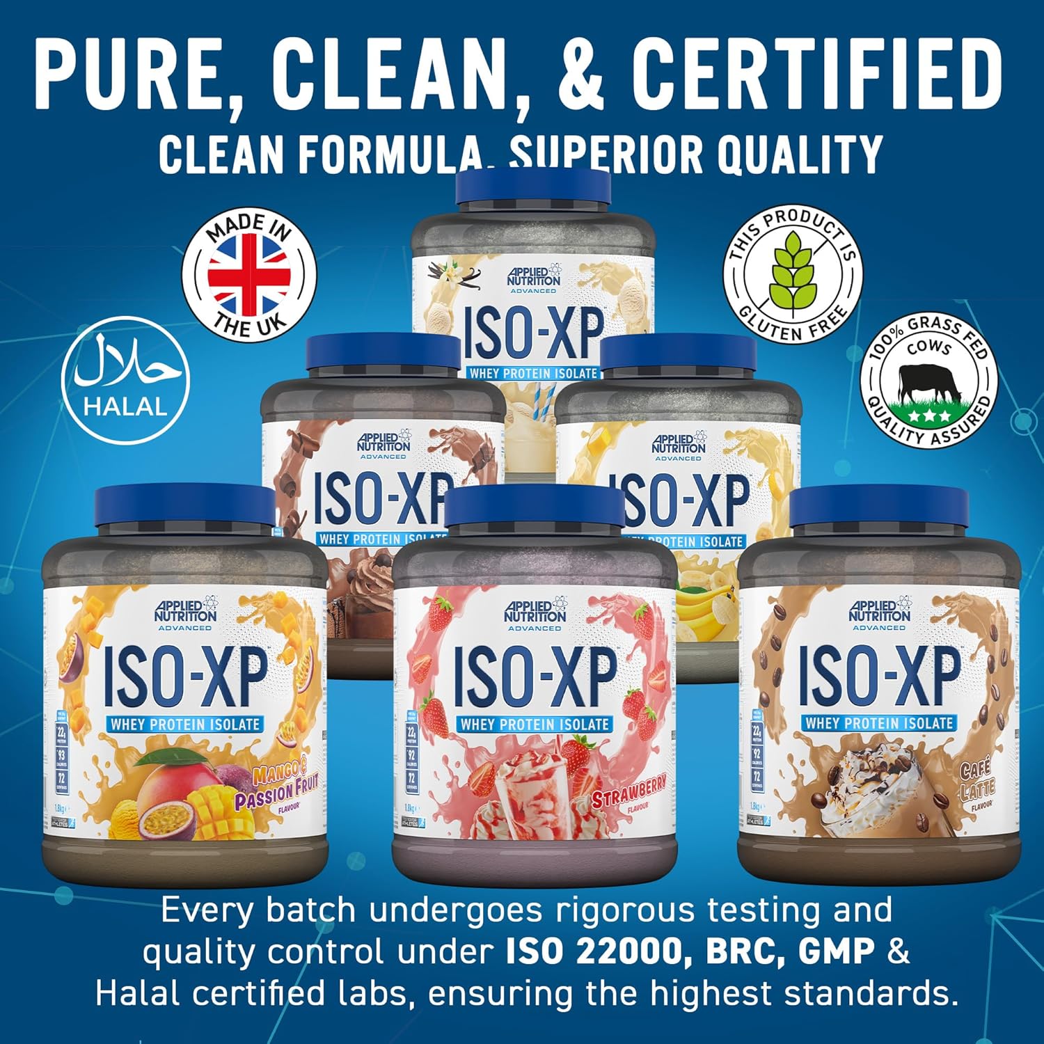 Applied Nutrition ISO XP Whey Isolate, Cafe Latte, 1.8kg, 72 Servings