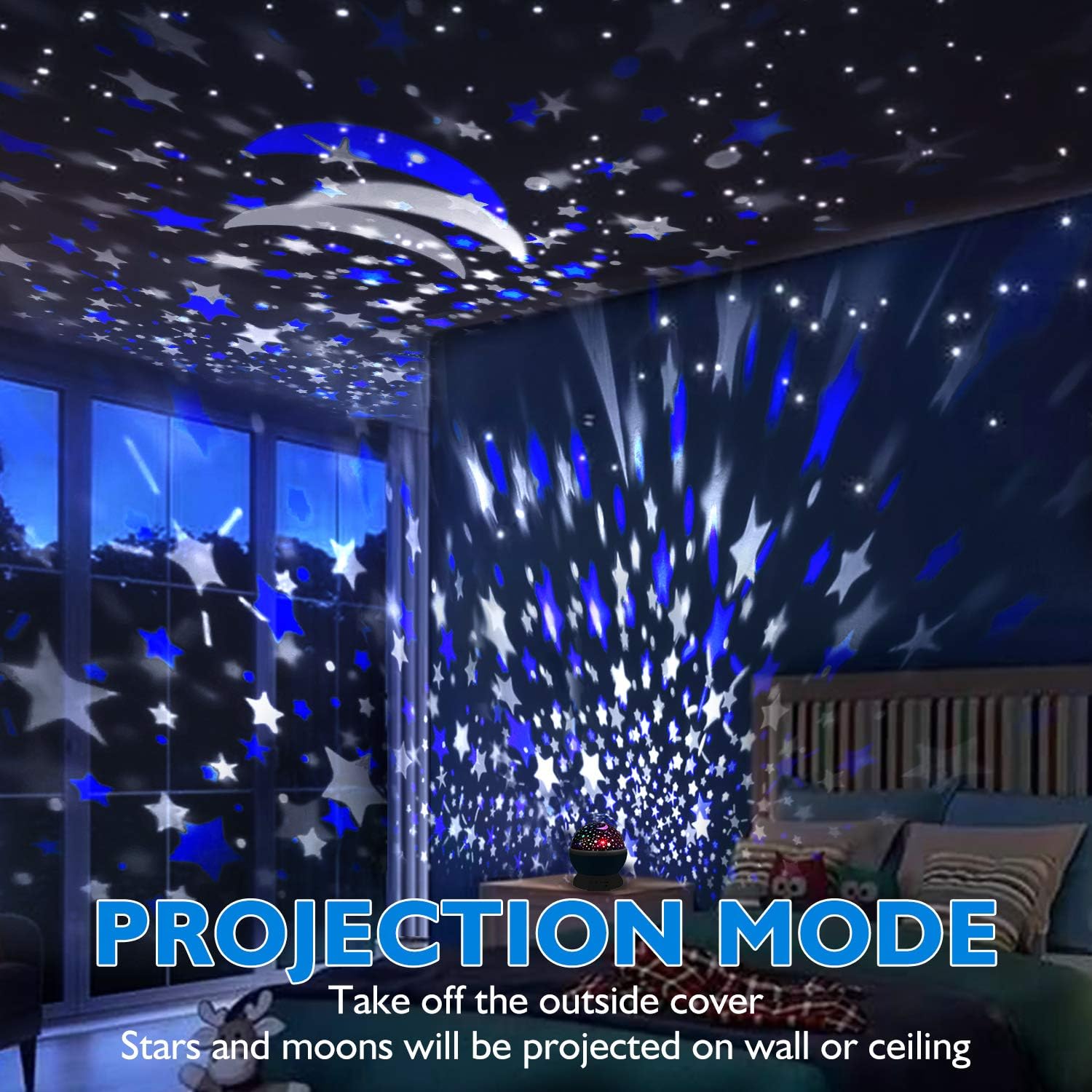 Night Light for Kids, Kids Night Light Nebula 360 Degree Rotation